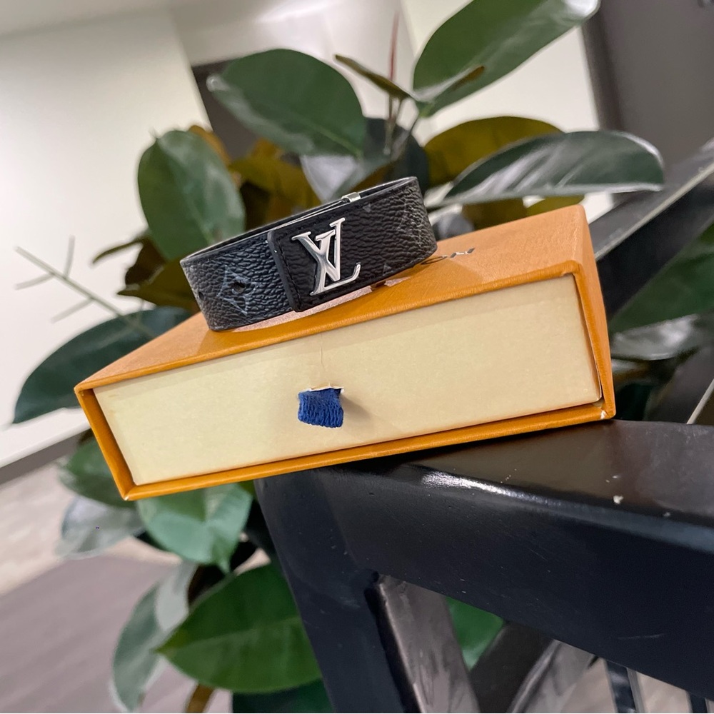 Louis Vuitton Black Monogram Jewelry Bracelet